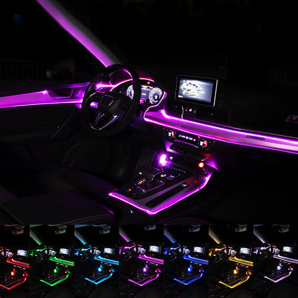 Kit Éclairage Ambiance Fibre Optique RGB — 64 Couleurs Connecté