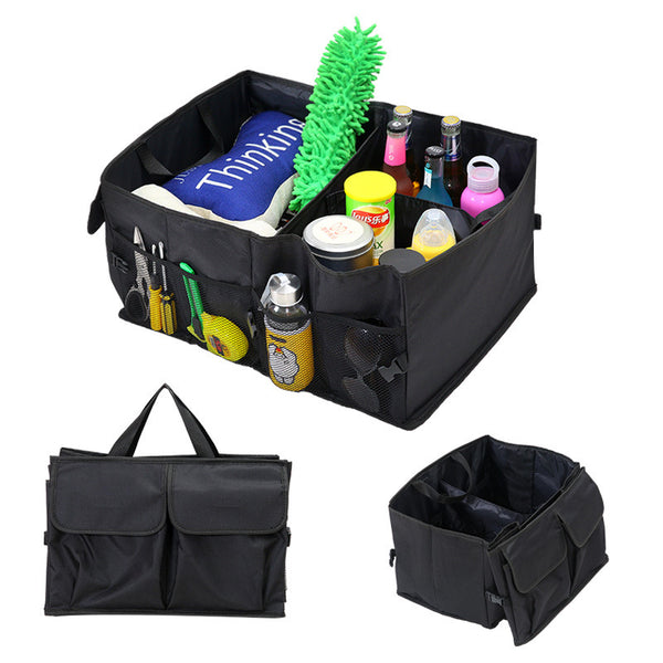 Organisateur Coffre Voiture Pliable XL — Rangement Multi-Compartiments