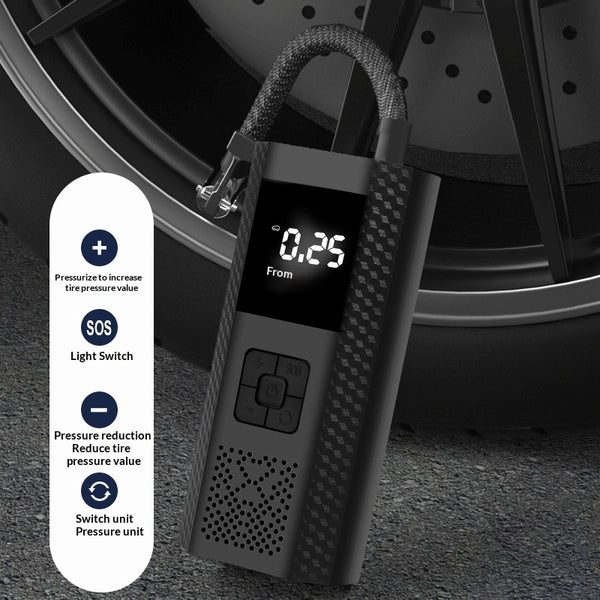 Gonfleur Pneu Électrique Sans Fil — Écran Digital & Arrêt Automatique